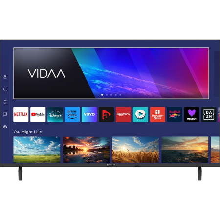 ELECTRONICE - Televizor LED Smart VORTEX V43PT1VS, Full HD, 109cm, Wifi, sistem operare Vidaa, Margini subtiri, Netflix, Youtube, Hbo, Clasa E, Negru