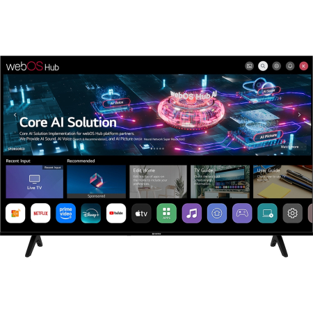 ELECTRONICE - Televizor LED Smart VORTEX V50EKA1UW3S, Ultra HD, 123cm, Wifi, sistem operare webOS, margini subtiri, Negru