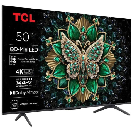 Televizor QD-MiniLED TCL 127 cm, 50C61K, Ultra HD 4K, Smart TV, WiFi, CI+, Negru [2]