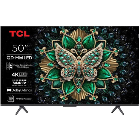 Televizoare - Televizor QD-MiniLED TCL 127 cm, 50C61K, Ultra HD 4K, Smart TV, WiFi, CI+, Negru