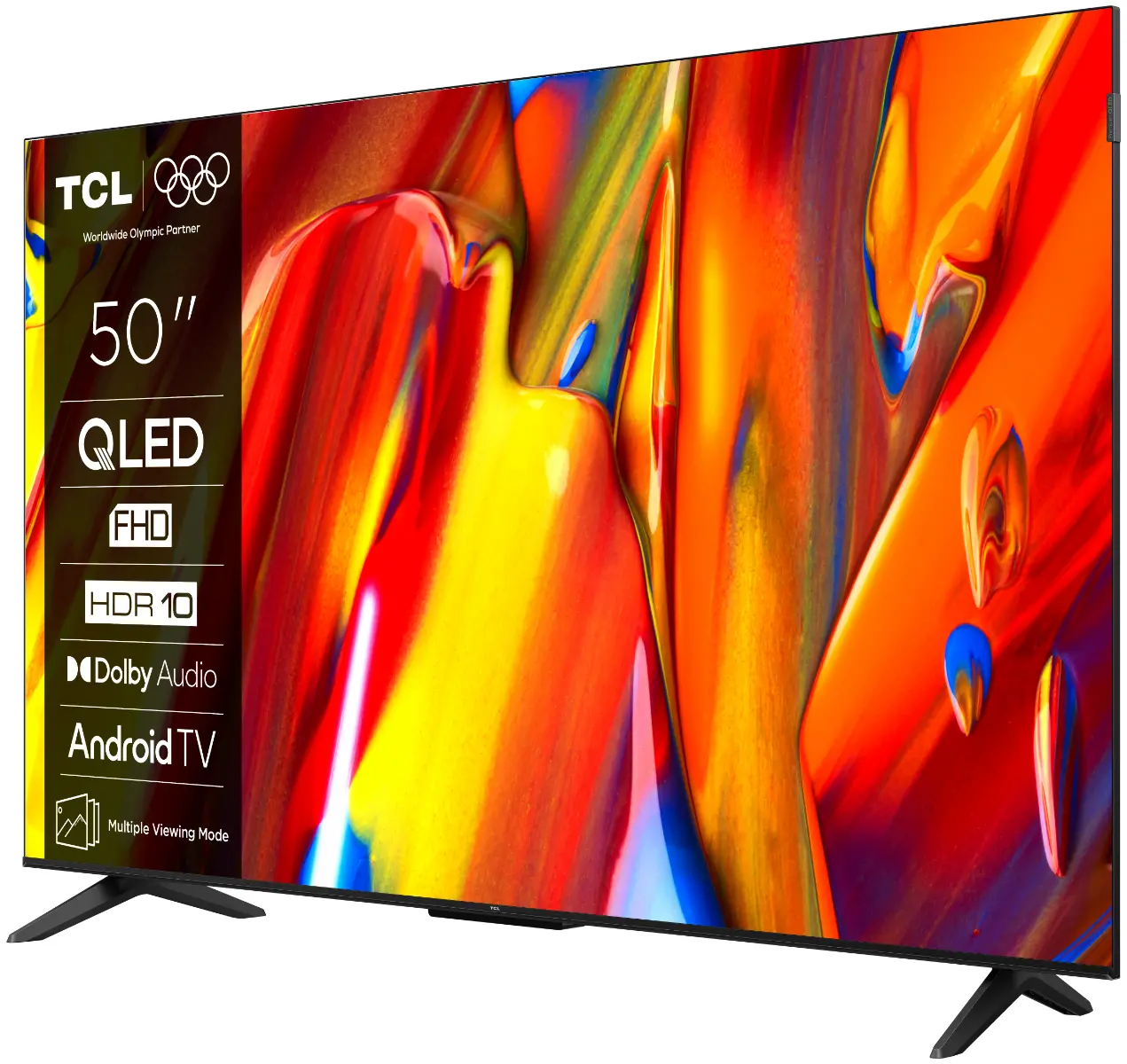 Televizor Smart QLED TCL 50V5C, 126 cm, Android, Full HD, Negru [4]