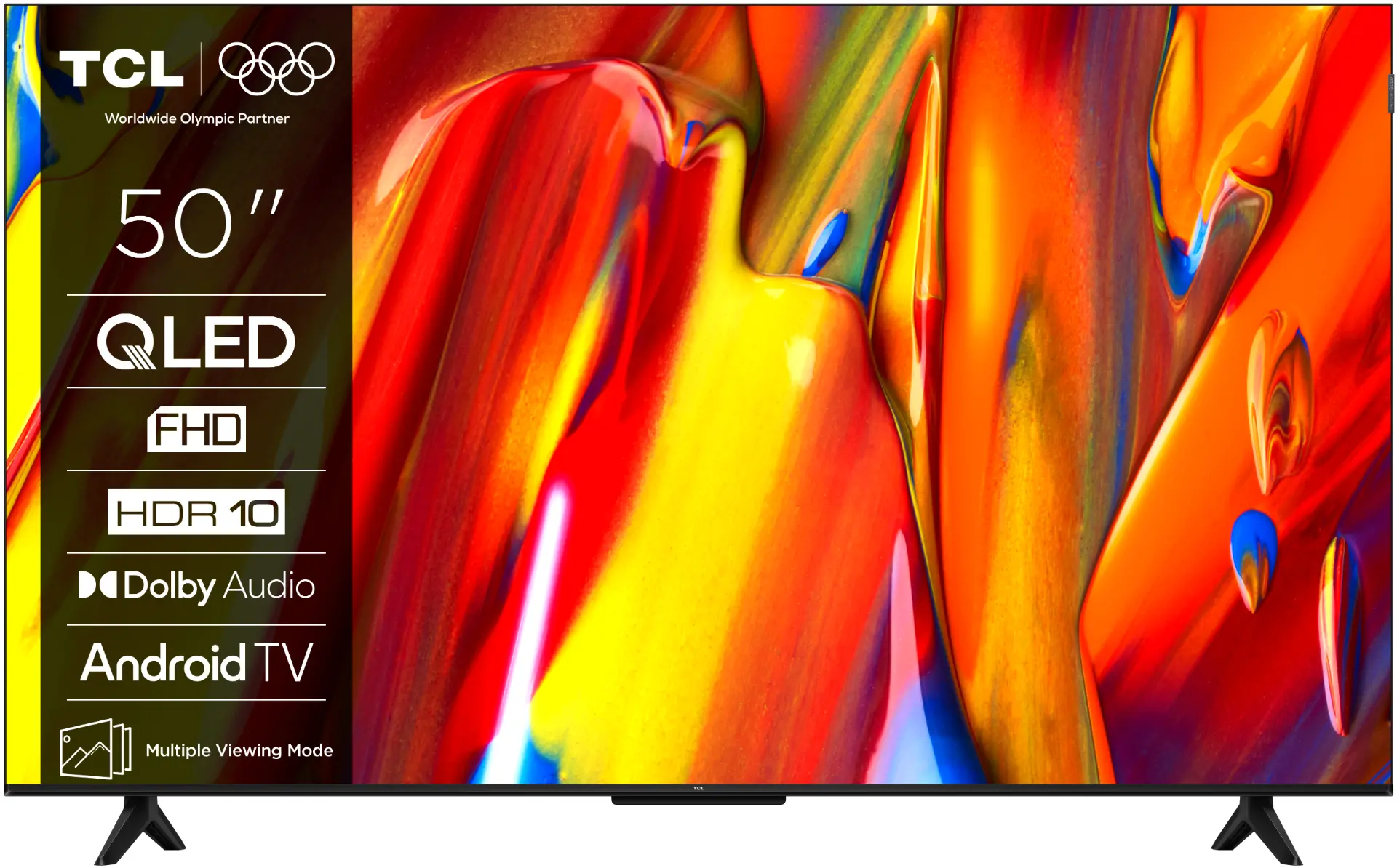 Televizor Smart QLED TCL 50V5C, 126 cm, Android, Full HD, Negru [0]