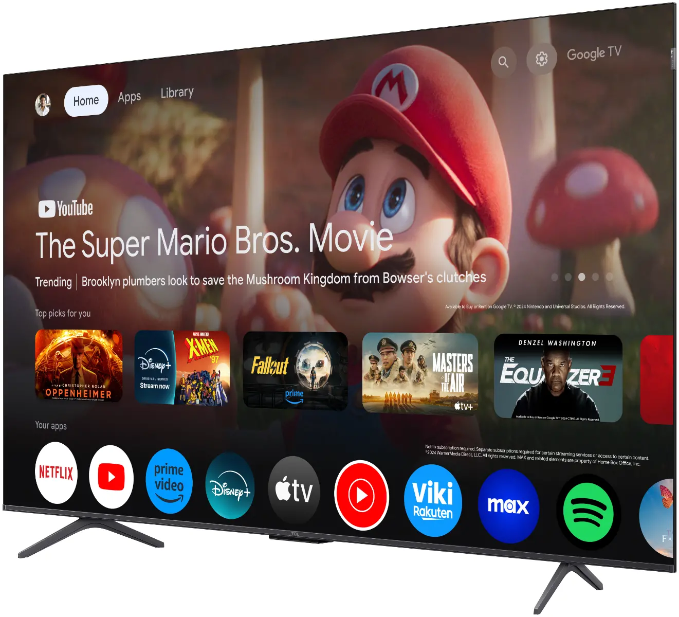 Televizor Smart QLED TCL 55T8C, 139 cm, Ultra HD 4K, 100 Hz, smart Google TV, Clasa F [11]