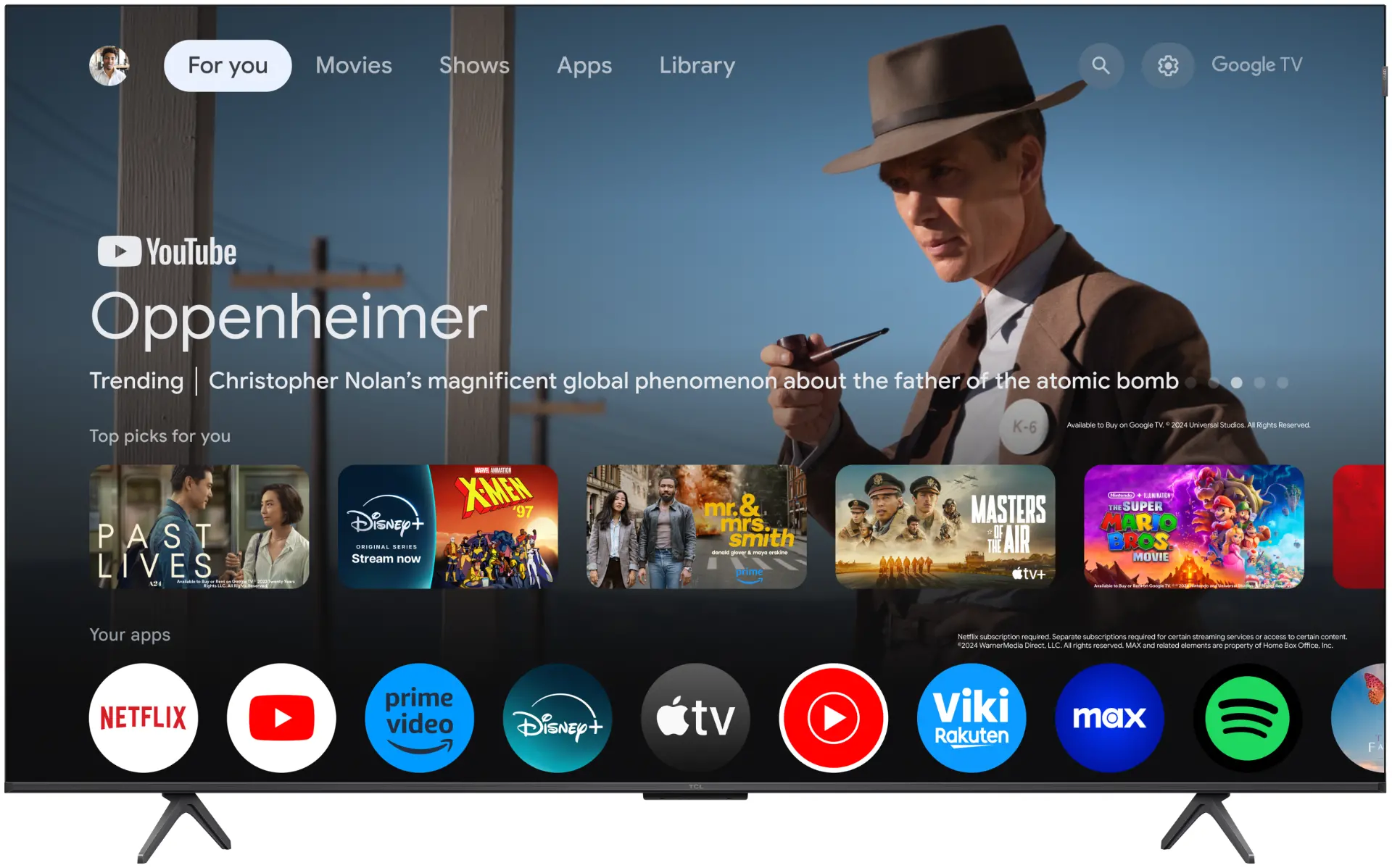 Televizor Smart QLED TCL 55T8C, 139 cm, Ultra HD 4K, 100 Hz, smart Google TV, Clasa F [12]