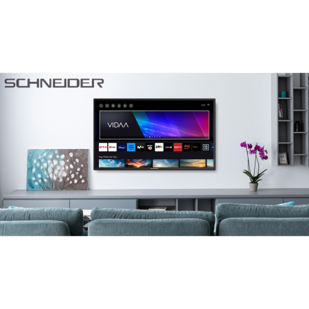 Televizor Smart SCHNEIDER Ultra HD 4K 43SC690K de 109 cm, Sistem VIDAA OS, Wi-Fi, Netflix, YouTube, Prime Video, Disney Plus, Audio Dolby, Mod Hotel, Negru, Clasa F [4]