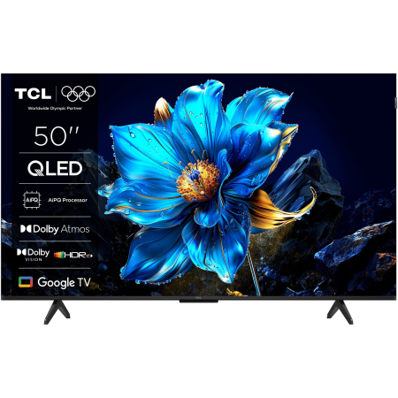 Tv Smart - Televizor TCL QLED 50P7K, 126 cm, Smart Google TV, 4K Ultra HD, Clasa F