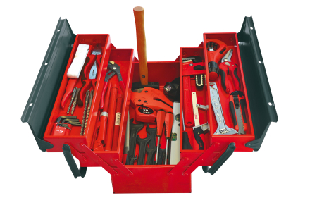 Truse cu scule - Trusă Instalator Sanitar TSIS 110TSIS0050 – 50 Scule Profesionale în Cutie Metalică