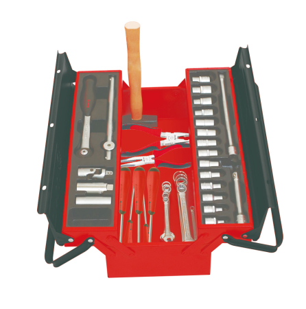 Truse cu scule - Trusă pentru auto TSA5 – 45 scule + cutie metalică robustă