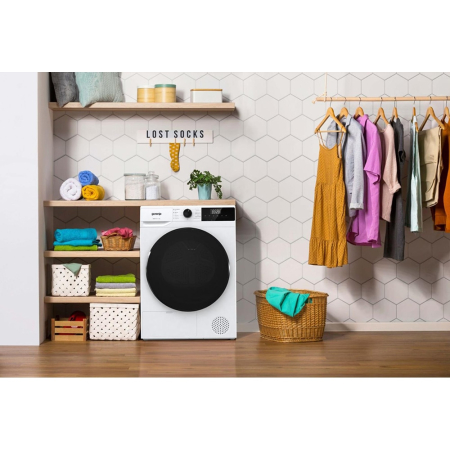 Uscator de rufe Gorenje DHNA92, 9 kg, clasa A++, pompa de caldura, 15 programe, alb [12]