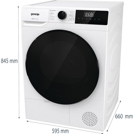 Uscator de rufe Gorenje DHNA92, 9 kg, clasa A++, pompa de caldura, 15 programe, alb [11]