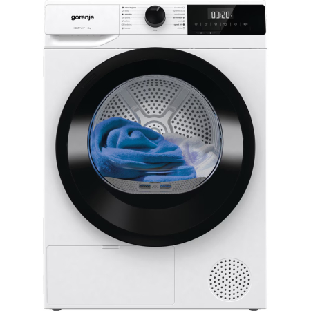Uscator de rufe GORENJE DHNE83, Pompa de caldura, 8 kg, 15 programe, Clasa C, alb [0]