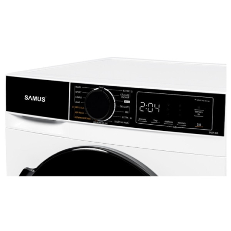 Uscator de rufe Samus SADP-835, 8 kg, Afisaj electronic, 15 programe, Clasa energetica D, Anti-sifonare, Blocare acces copii, Pornire intarziata, Alb [3]