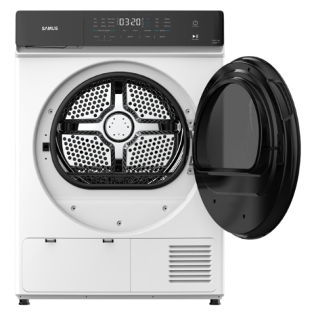 Uscator rufe automat Samus SWDP-918, pompa de caldura, 9 kg, clasa E, latime 59.8 cm, antisifonare, blocare acces copii, ajustare timp uscare, pornire intarziata, reglare nivel uscare [2]