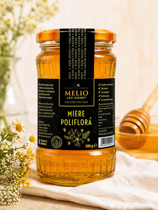 Miere poliflora 500g naturala Melio Lav Honey [3]