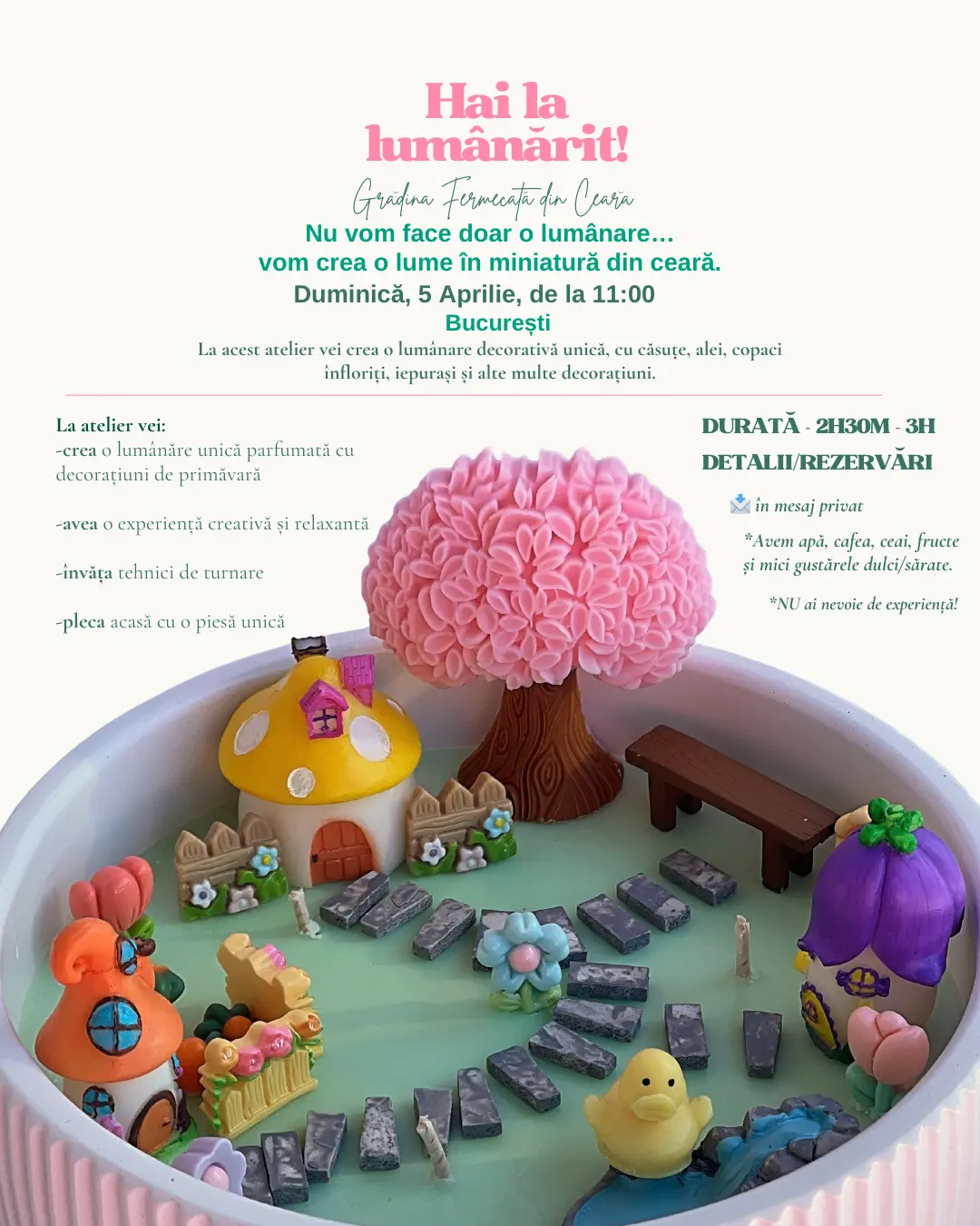 Ateliere - Atelier lumanari Bucuresti primavara