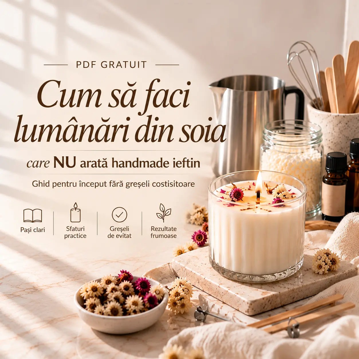 Ghid gratuit cum sa faci lumanari