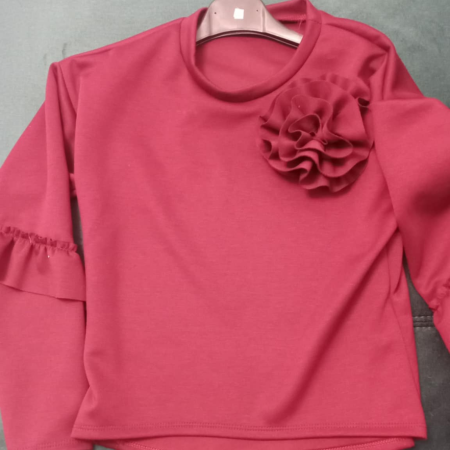 Compleu - Compleu elegant pentru fetițe cu floare 3D și pantaloni evazați – MelyFashion