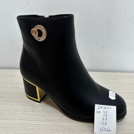 Pantofi - Ghete damă elegante cu toc stabil – MelyFashion