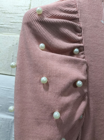 Tricouri maieuri dama - TRICOU CU PERLE M