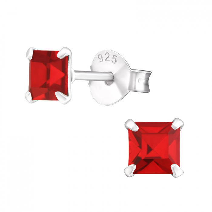 Cercei din Argint Clasici Red [1]