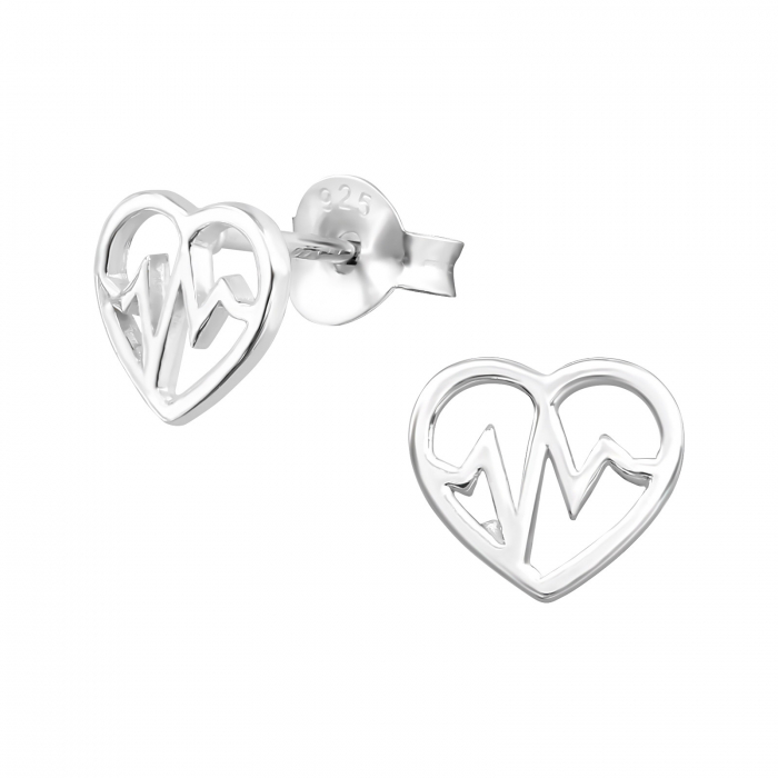 Cercei din Argint Heartbeats [1]