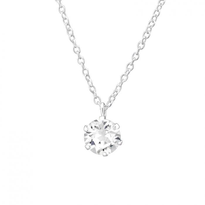 Colier din Argint Cristal Rotund [1]