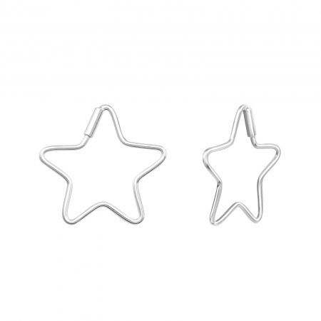 Cercei - Cercei din Argint Creole Stea