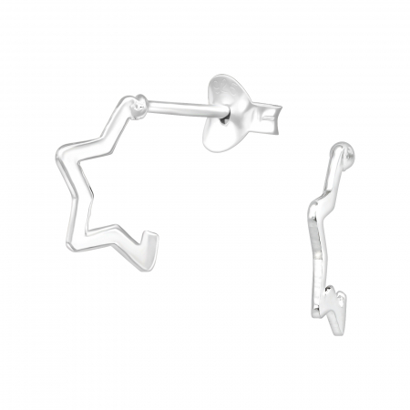 Cercei - Cercei din Argint Half Star