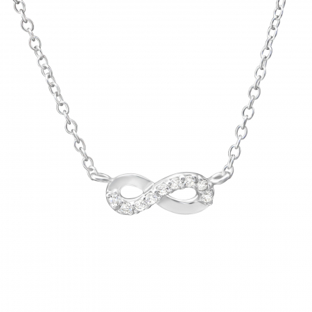 Coliere - Colier din Argint Infinit  White Spark