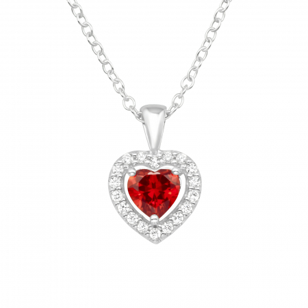 Coliere - Colier din Argint Red Heart