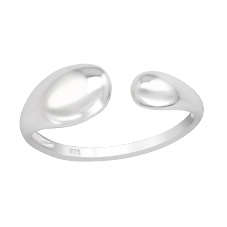Inele - Inel din Argint Asimetric Deschis