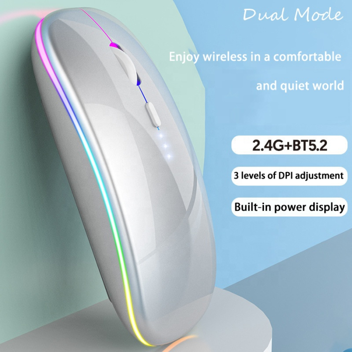 Mouse wireless reincarcabil 2.4Ghz BT 5.2 MercatoUno M2 [5]