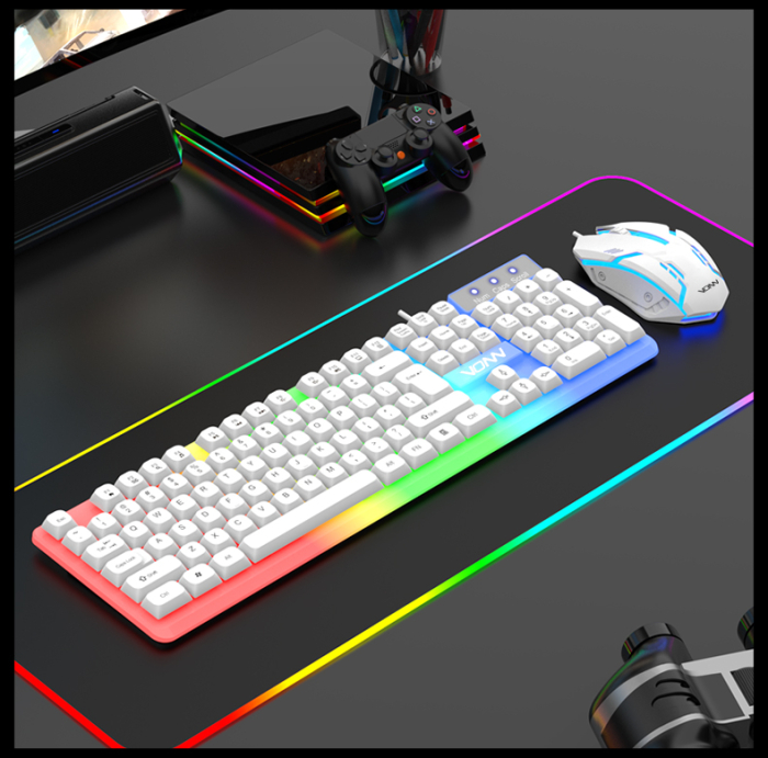 Tasttura Gaming VONN 104 cu fir RGB Backlight + mouse [4]