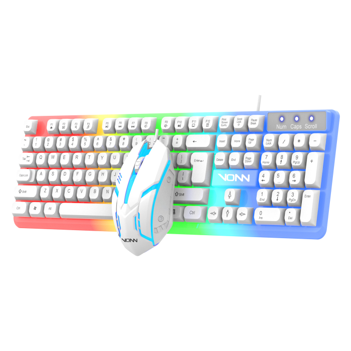 Tasttura Gaming VONN 104 cu fir RGB Backlight + mouse [3]