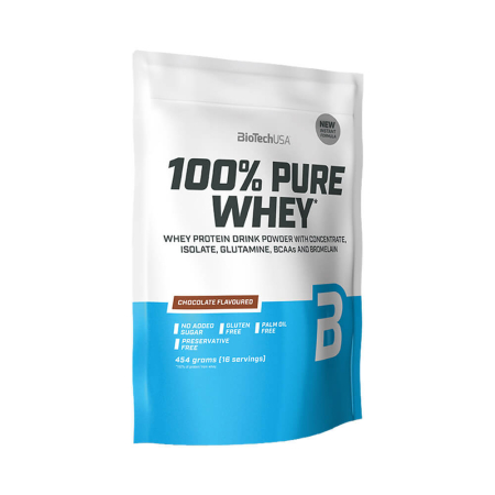 Proteine - 100% Pure Whey 450g, pudra, Biotech USA, Concentrat si izolat proteic din zer