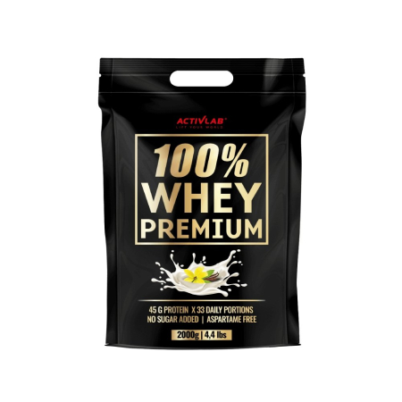 Proteine - 100% Whey Premium 2kg, pudra proteica, Activlab, Concentrat proteic din zer