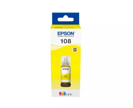 Imprimante  - Cerneala EPSON EcoTank 108 C13T09C44A, 70 ml, Yellow
