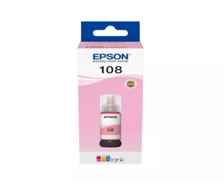 Imprimante  - Cerneala EPSON EcoTank 108 C13T09C64A, 70 ml, Light Magenta