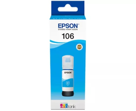Imprimante  - Cerneala originala EPSON 106 EcoTank C13T00R240, cyan