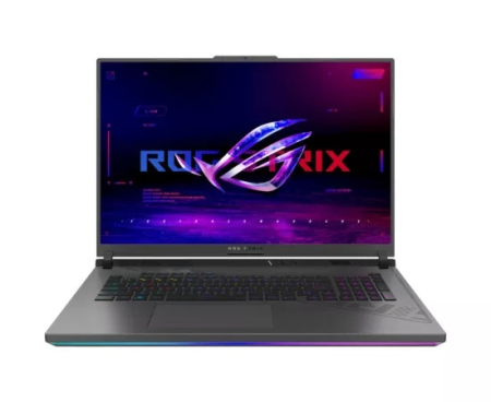 Laptopuri - Laptop gaming ASUS ROG Strix G18 G814JIR-N6002, 18" 2.5K 240Hz, Intel® Core™ i9-14900HX, 32GB RAM, SSD 1TB, nVidia GeForce RTX 4070 8GB GDDR6, Fara sistem de operare, Eclipse Gray