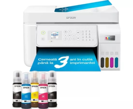 Imprimante  - Multifunctional Inkjet CISS EPSON L5316 Color, A4, LAN/USB/Wi-Fi, Alb