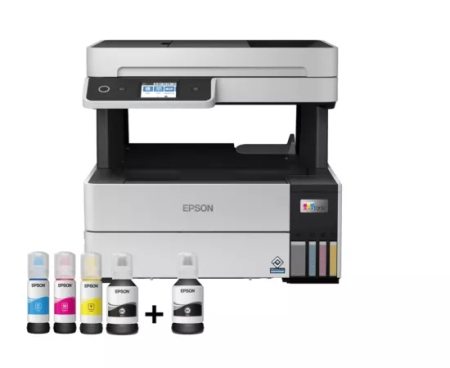 Imprimante  - Multifunctional Inkjet color EPSON L6460, CISS, A4, ADF, USB, LAN, Wi-Fi, negru/gri