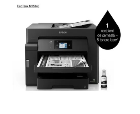 Imprimante  - Multifunctional inkjet EPSON EcoTank M15140, Monocrom, Duplex, Retea, Wireless, A3+