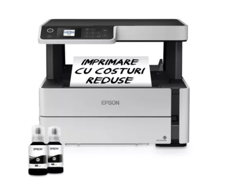 Imprimante  - Multifunctional Inkjet EPSON EcoTank M2170, Alb-Negru, A4, USB, Wireless, LAN, Duplex automat, Tava 100 coli