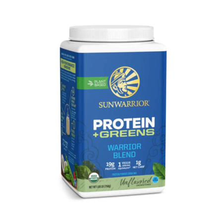 Suplimente nutritive - Protein + Greens Warrior Blend, pudra, 750g, Sunwarrior, Superalimente verzi