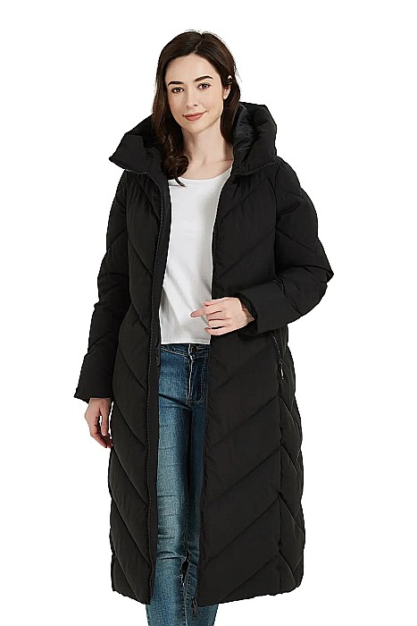 Geaca  lunga femei KYMAXX Sofia F317 Negru [2]