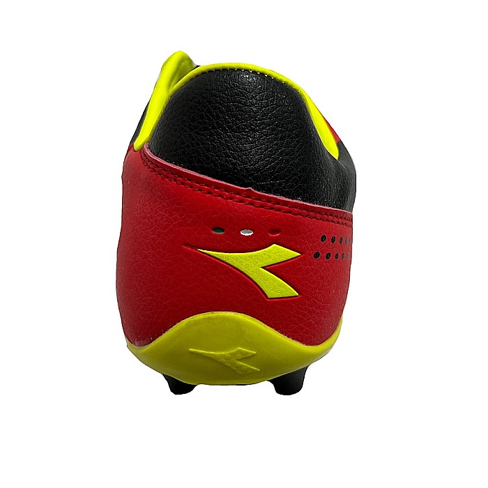 Ghete fotbal copii Diadora 750MD III Negru Rosu [4]
