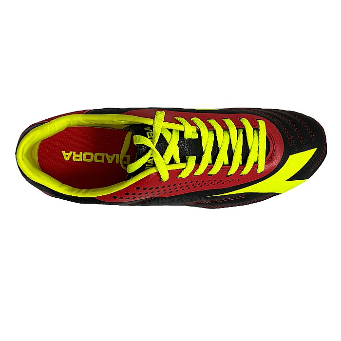 Ghete fotbal copii Diadora 750MD III Negru Rosu [5]