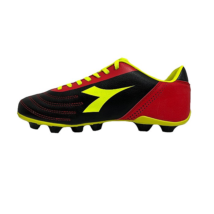 Ghete fotbal copii Diadora 750MD III Negru Rosu [2]
