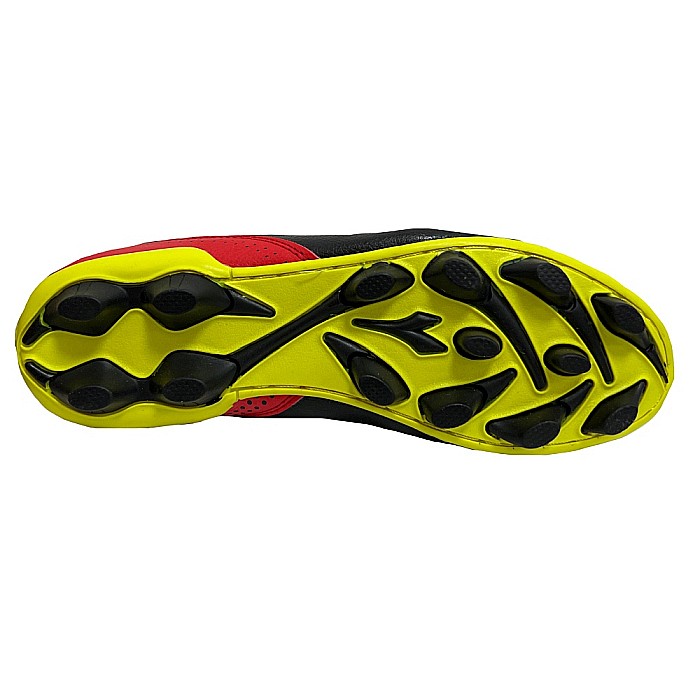 Ghete fotbal copii Diadora 750MD III Negru Rosu [6]